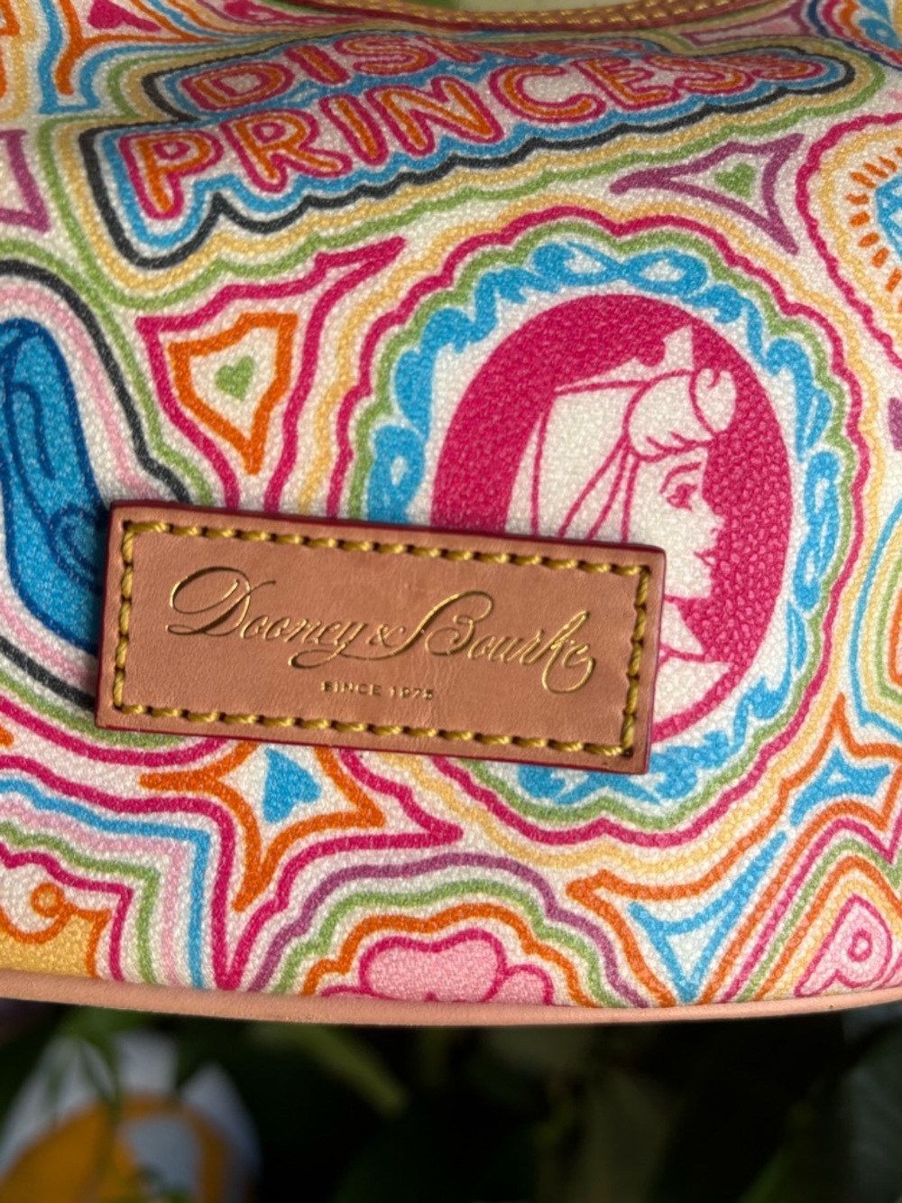 Limited Edition Dooney & Bourke Multicolor Disney Princess Canvas Shoulder Bag - Picture 3 of 14